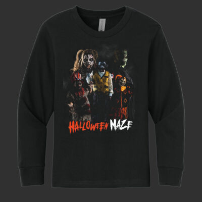 Youth Cotton Long Sleeve T-Shirt - Faces of Fear Thumbnail