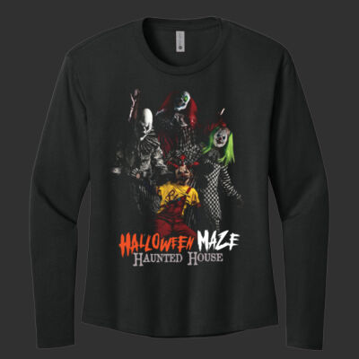 Adult Women's Cotton Relaxed Long Sleeve Shirt - Send in the Clowns Thumbnail