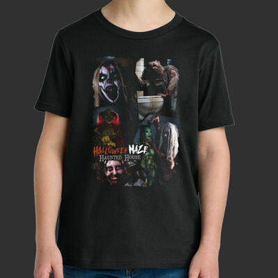 Youth Cotton T-Shirt - A Collage of Horror Thumbnail
