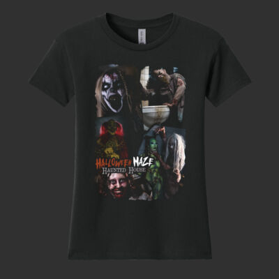 Adult Women's Cotton Relaxed T-Shirt - A Collage of Horror Thumbnail