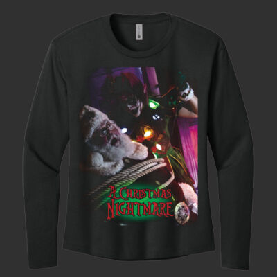 Adult Women's Cotton Relaxed Long Sleeve Shirt - Naughty List Thumbnail